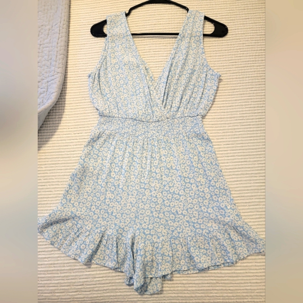 Rewind romper floral blue size S